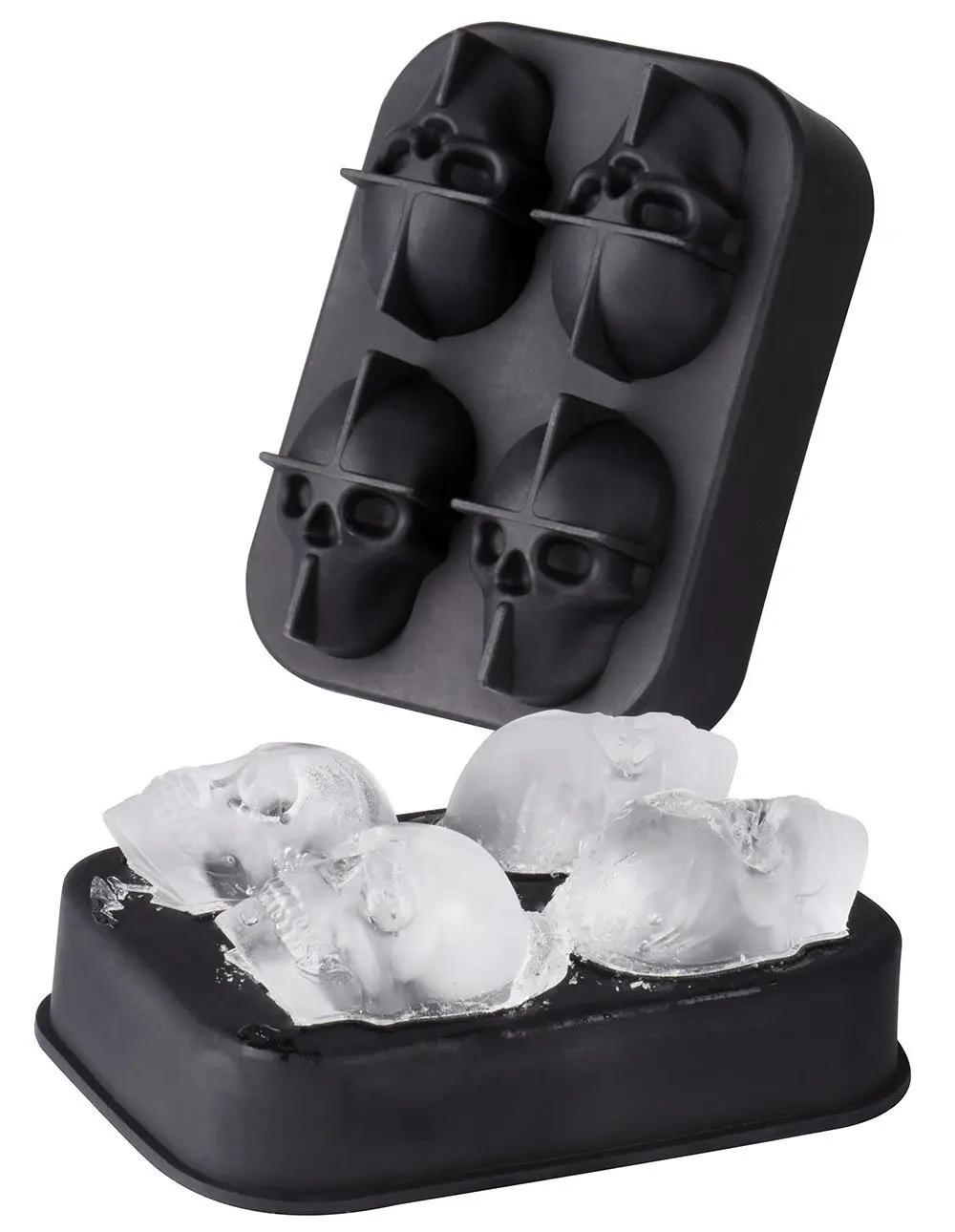 3D череп льда производитель кубиков бар вечерние виски вино силиконовые формы летние кубики льда лоток инструменты для мороженого кухонные аксессуары