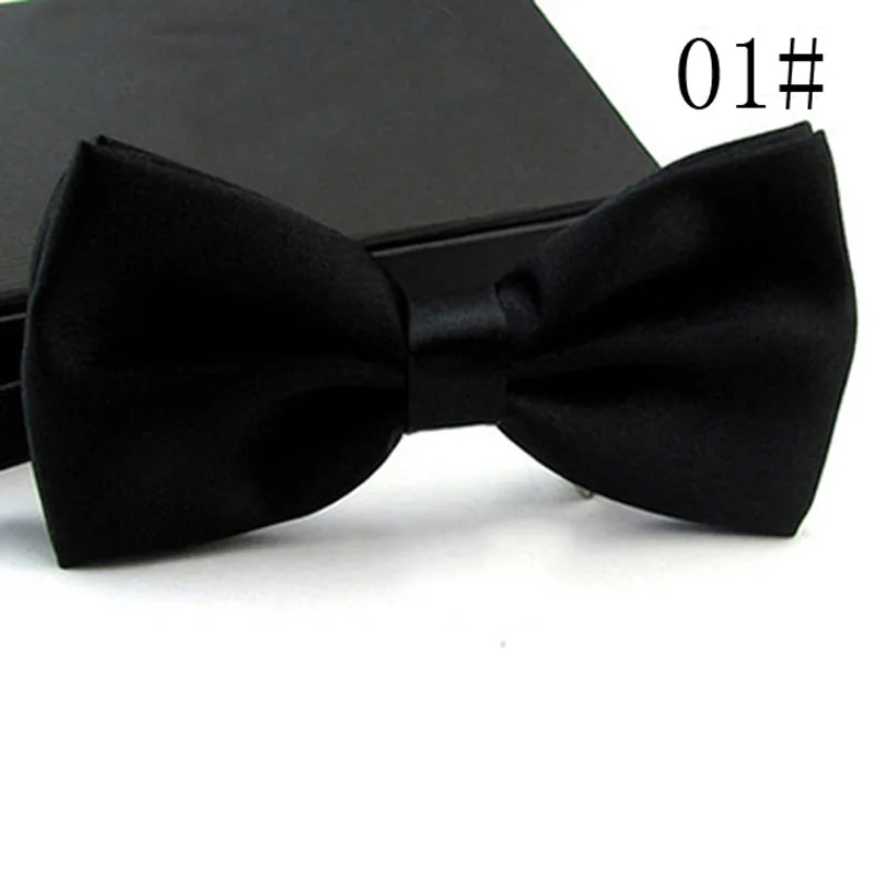 1 шт джентльменский мужской классический Атласный Галстук-бабочка галстук для свадебной вечеринки регулируемый галстук-бабочка - Цвет: Black