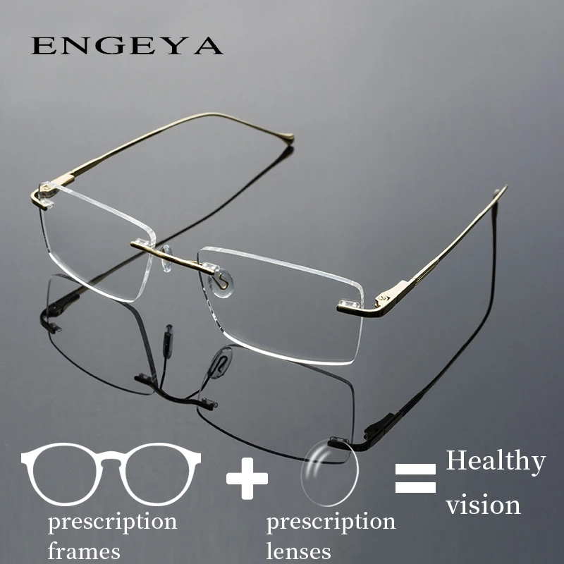 Metal Optical Glasses Men Transparent Fashion Prescription Reading Eyewear Photochromic Multifocal Lenses #IP378