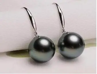 

Wholesale price ^^^ Charming AAA+ 8-8.5mm real natural Tahitian black round pearl earring