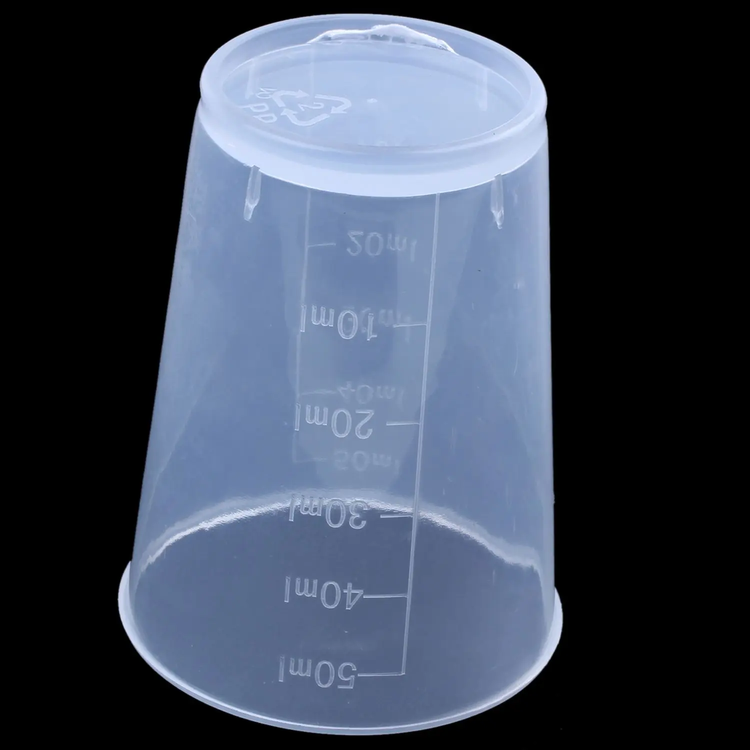 AAAJ-пластиковый градуированный мерный стаканчик 50 мл 14 шт белый