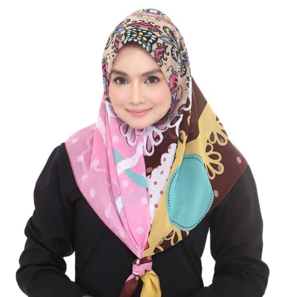 

2017 Newest Women Lovely Floral Printed Big Size Square Cotton Scarf Shawls Muslim Hjabs 10pcs/lot