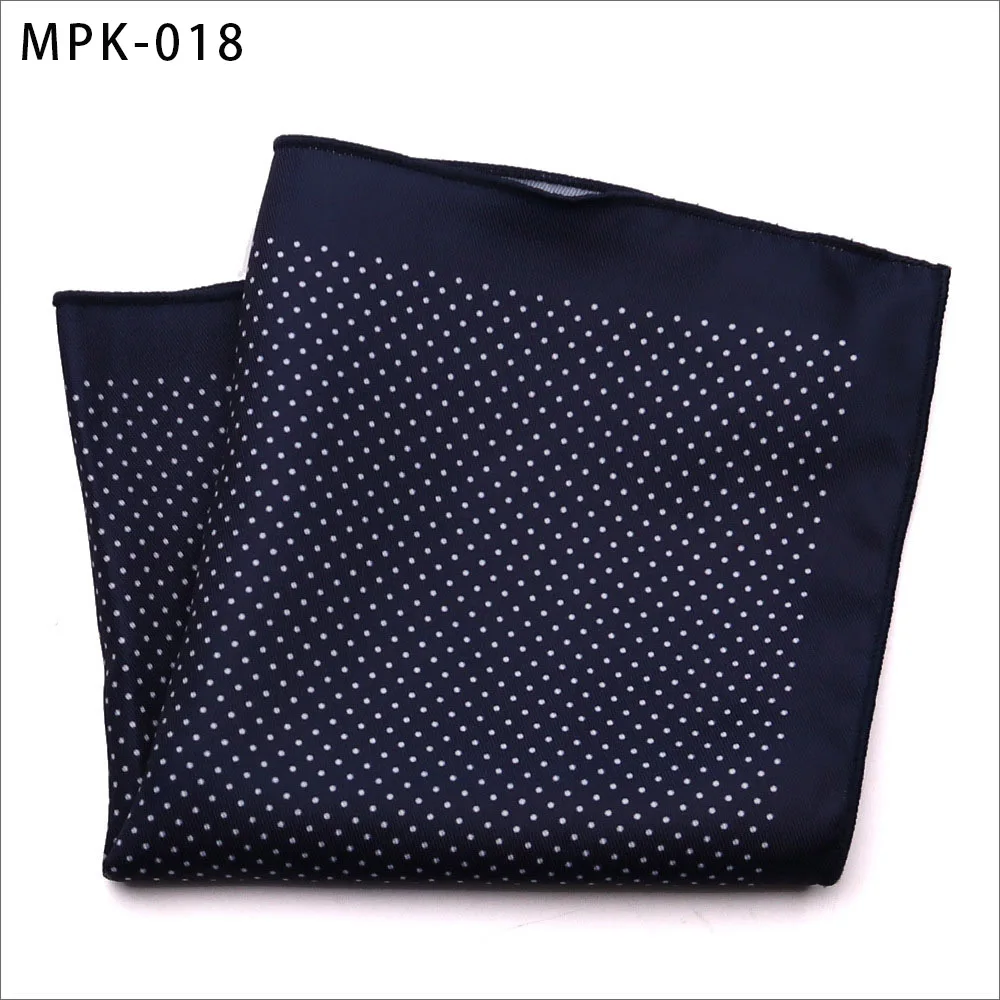 MPK-18 Новинка, модный мужской платок, карманный, квадратный, популярный, 25X25 см, большой, мужской, с узором пейсли, в горошек, нагрудные Платки для свадьбы, мужской костюм - Цвет: MPK-18