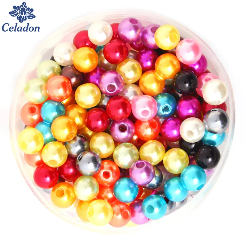

100-1000Pcs/bag ABS Imitation Pearl Beads for Bracelet Necklace Jewelry Making Clothing Home Decoration Accessories (4 6 8 10mm)