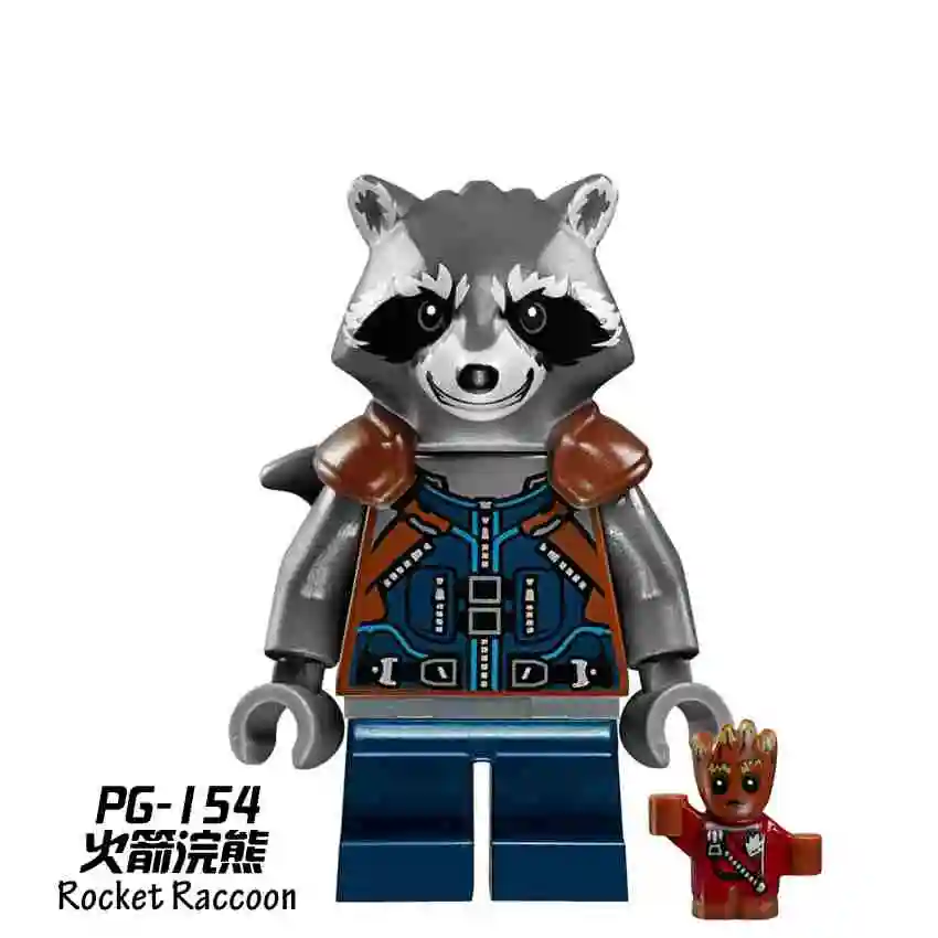 

Single Sale Rocket Legoing Marvel Avengers Building Blocks Toys for Children Legoings Super Heroes Guardians of the Galaxy PG154