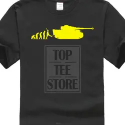 Entwiclung Tiger Panzer Affe Mensch Steinzeit panzerkampfwgen футболка #7966 хлопковые рубашки дешевая оптовая продажа