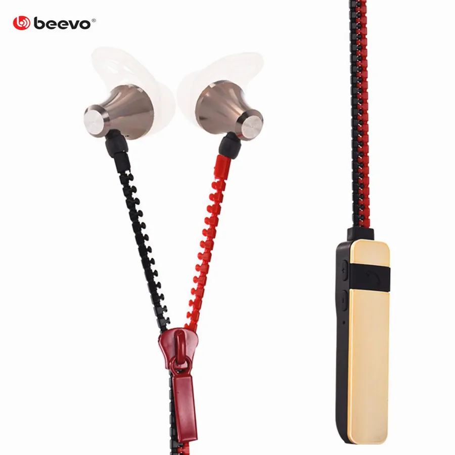 Zipper Bluetooth Headset Wireless Earphone Headphone Bluetooth Earpiece