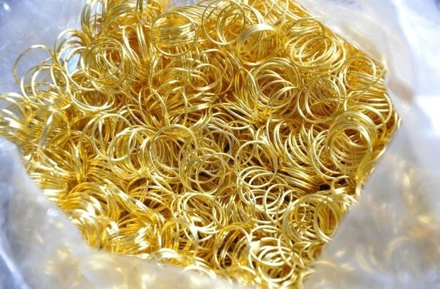 

1000pcs Gold Stainless Steel Jump Rings Octagon Beads Chandelier crystal Connectors Components