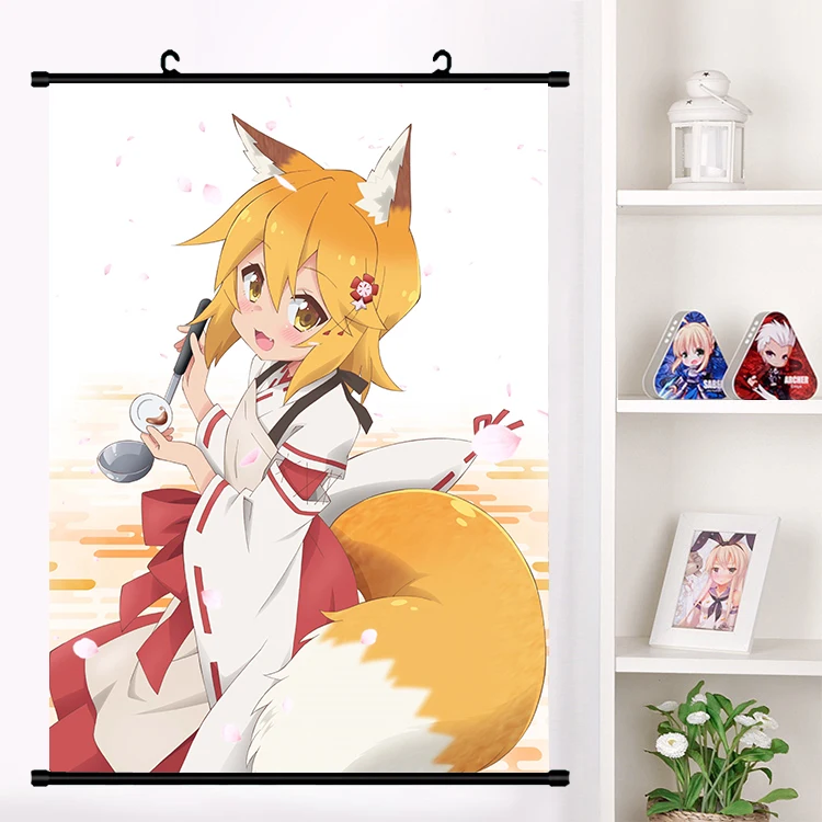 Аниме Sewayaki Kitsune no Senko-san Senko Nakano Shiro Настенная роспись плакат Настенные подвесные плакаты коллекция домашнего декора