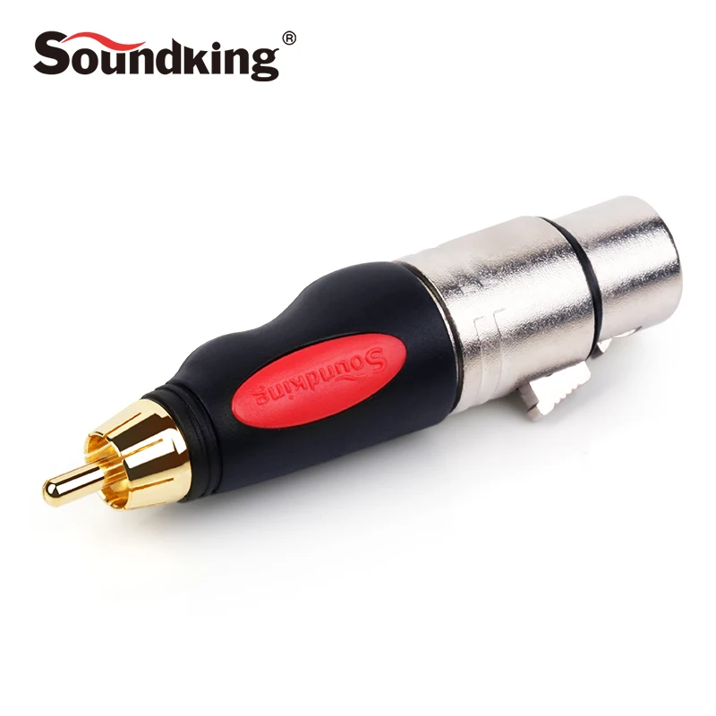 

Soundking XLR Female To RCA Male connector nickel plated suit for Audio connection such as mixer speaker amplifier hot sale C66