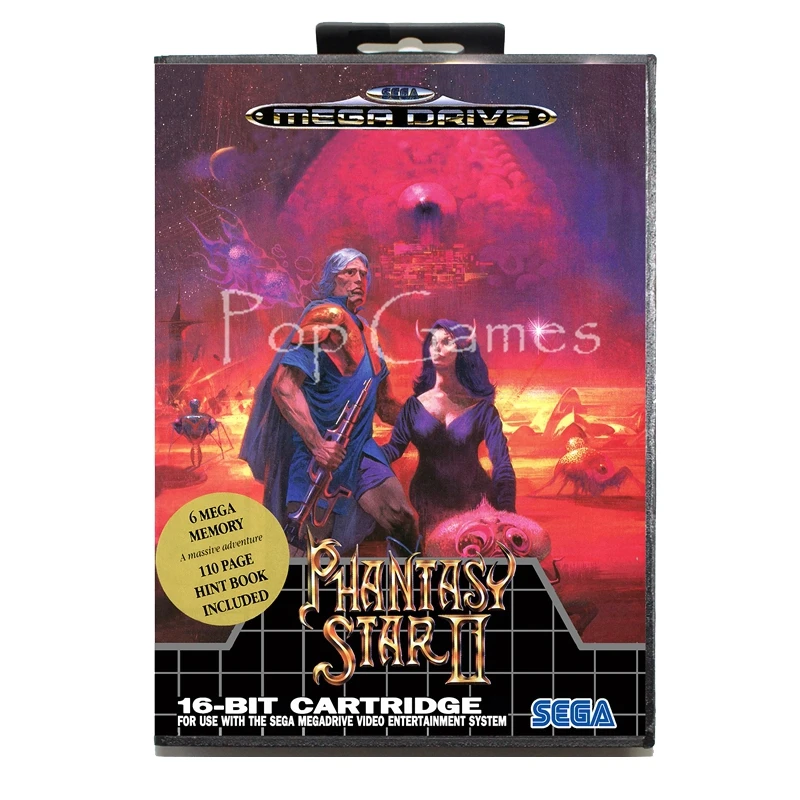

Phantasy Star 2 with Box for 16 bit Sega MD Game Card for Mega Drive for Genesis Video Console