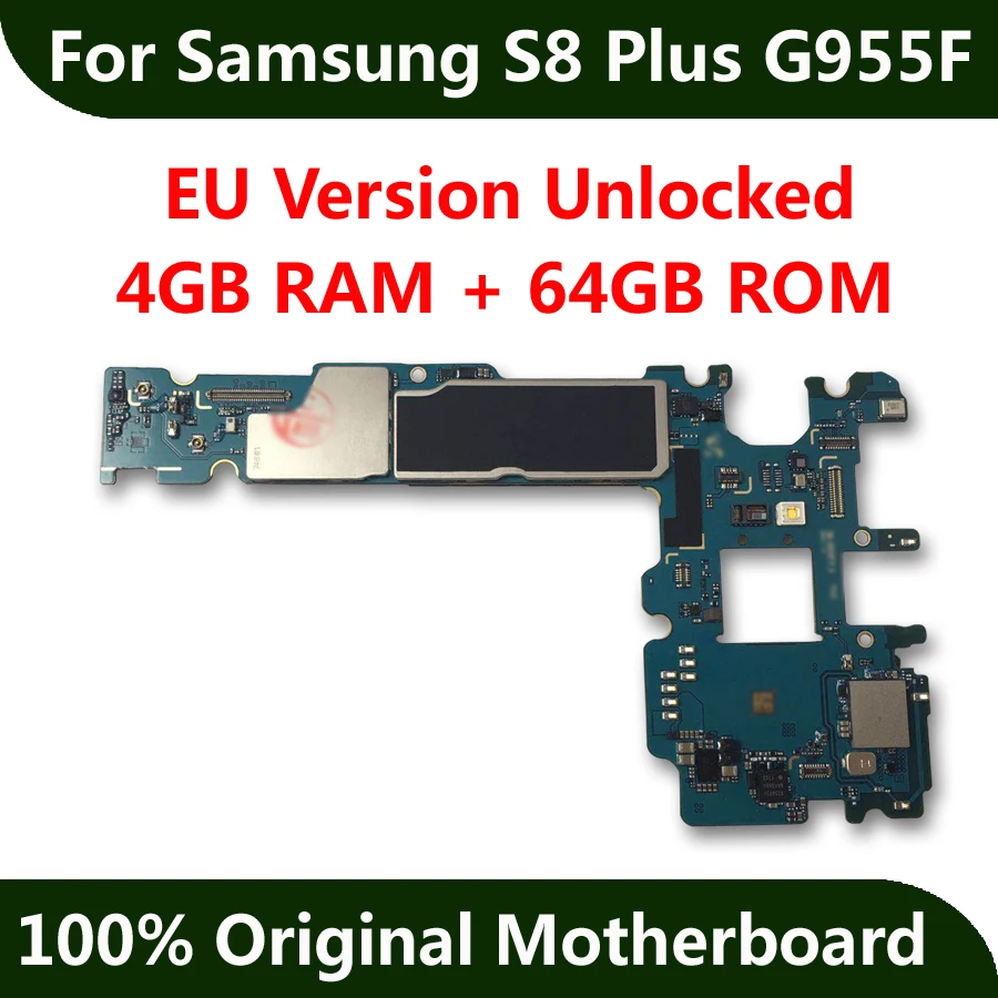 For Samsung Galaxy S8 Plus G955F Original Motherboard 64GB Unlocked