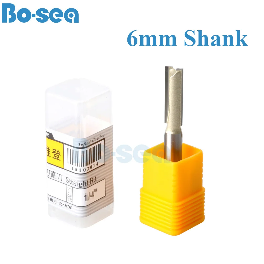 50 pieces/lot Router Bits Straight Bit 6mm Shank Tungsten Carbide 2