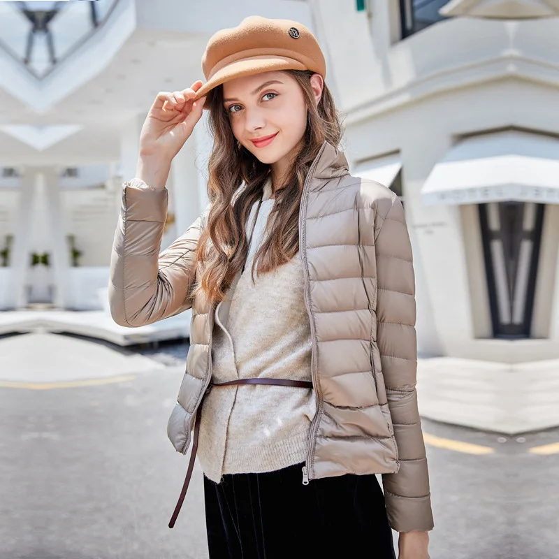 Winter Short Coat Women 2018 New Light White Duck Down Jacket Slim Women Winter Jacket Portable Windproof Down Coat 14 Colors