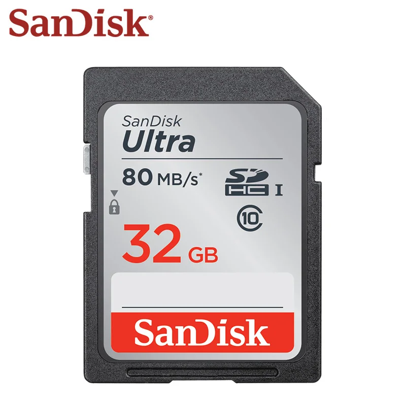 100% оригинальная карта памяти sandisk Ultra 32 ГБ SDHC максимальная скорость чтения 80 м/с sd-карта класс 10 флеш-карта UHS-I карта памяти