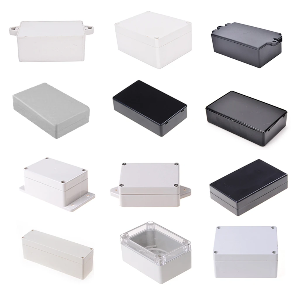 9 Sizes To Choose Plastic DIY Enclosure Instrument Case Electronic Project Box Electrical Supplies White Black Connector