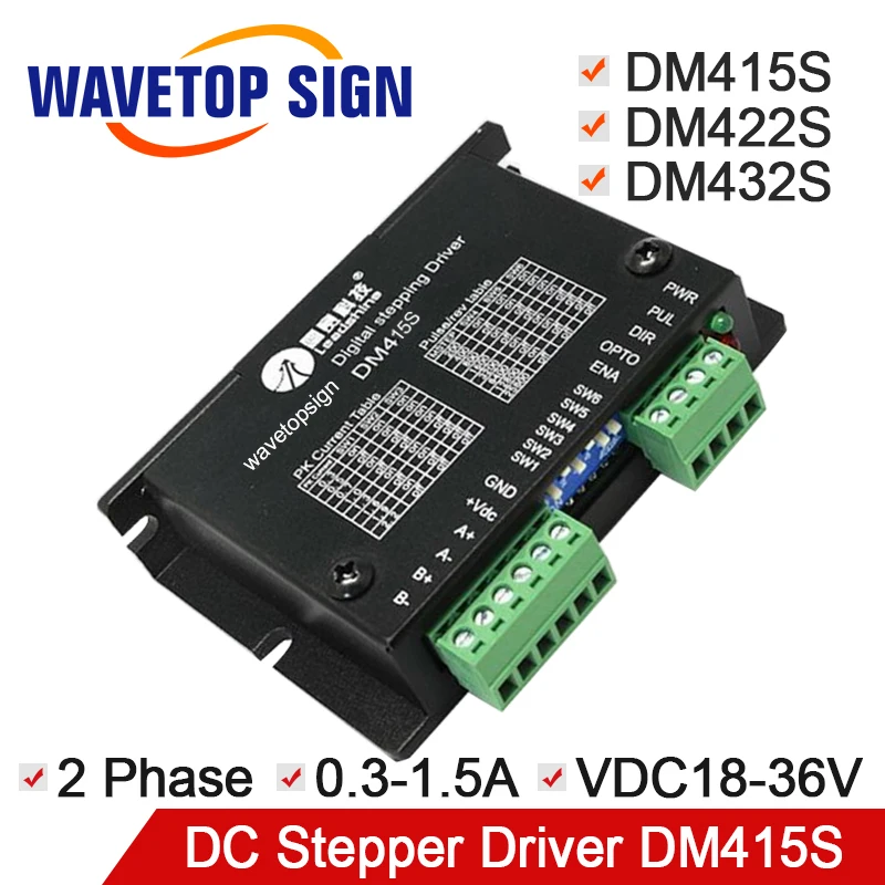 

Free Shipping 2Phase Digital Stepper Motor Driver DM415S DM422S DM432S Input Voltage DC 18-36V Current 0.3-3.2A New Version