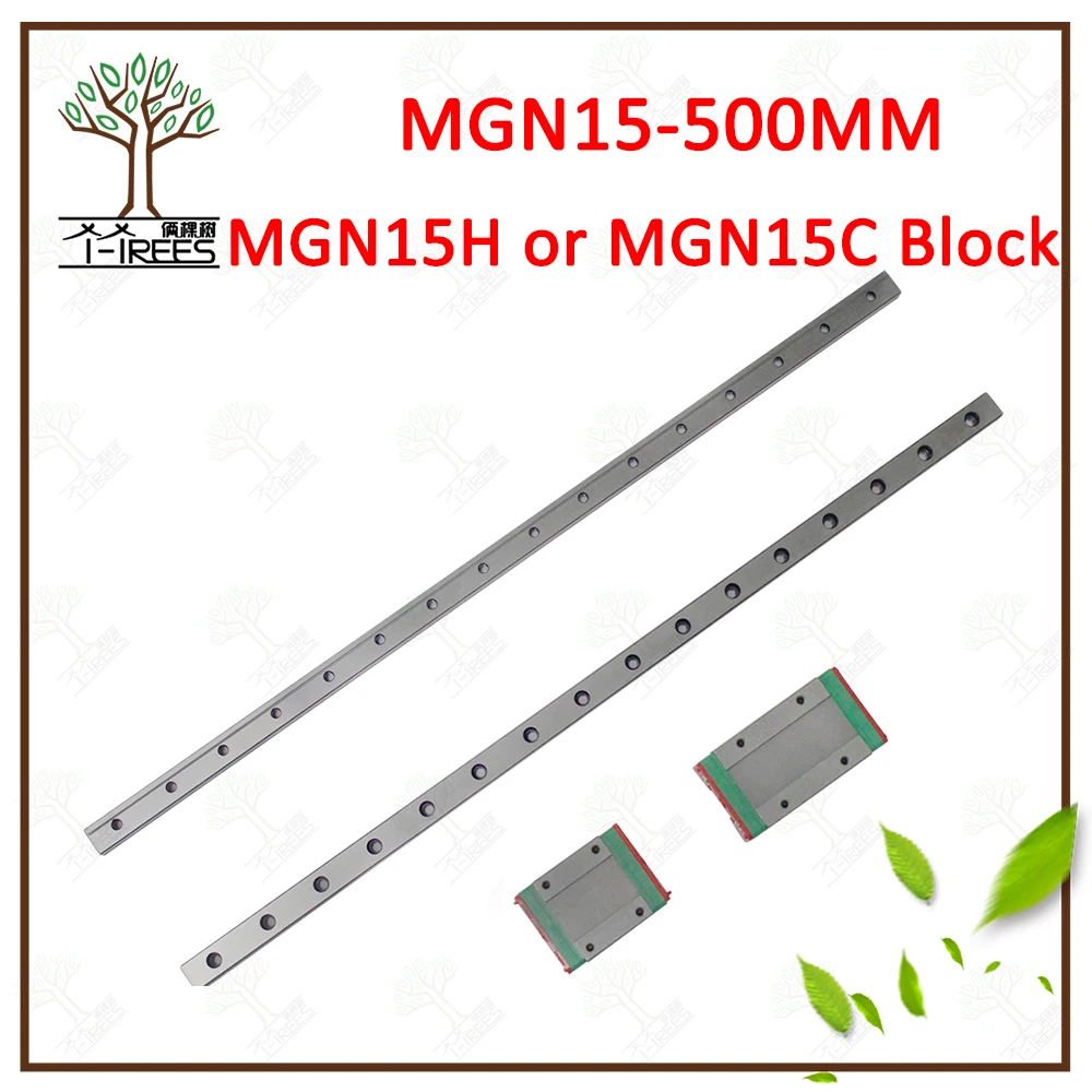 

Linear Guide MGN15 L= 500mm 3D Printer Guide 15mm linear rail way + MGN15C or MGN15H Long linear carriage for CNC X Y Z Axis 3d