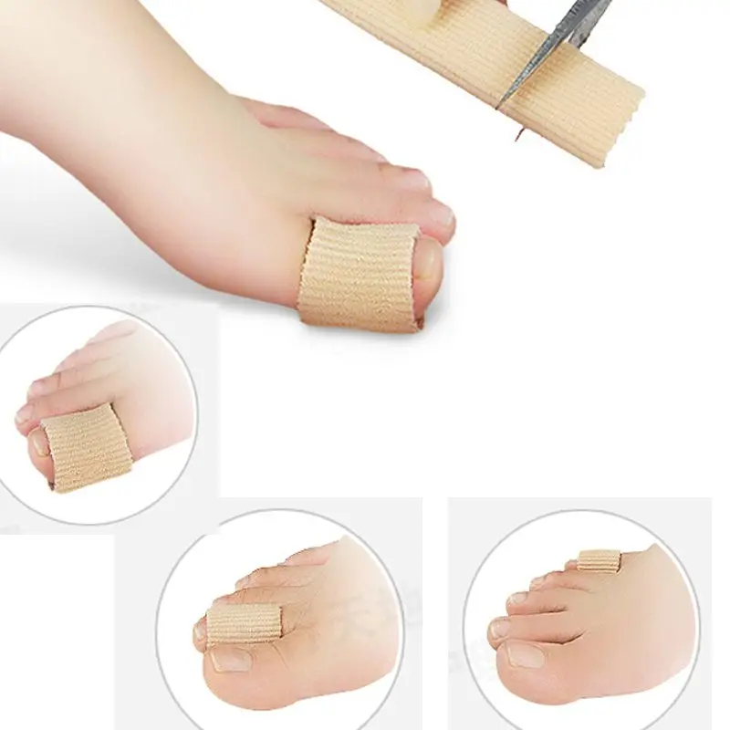 

Free Shipping 1pc Gel Fabric-Covered Toe Tube Bunion Toes Protector Corns Calluses Toe Separator Care High Quality Foot Care Kit