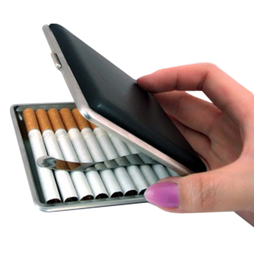 Новые модные кожаные карман сигареты кейс для сигар Box держатель табак хранения подарок Лидер продаж LXY9 DE17