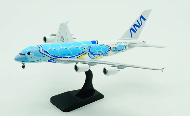 

1:400 ANA A380 Aircraft Model Alloy JA381A Blue Turtle Coating Collection model