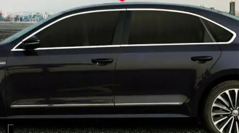 В оригинале 16-18 для Volkswagen Passat модифицированные декоративные окна из нержавеющей стали яркие хромированные барные аксессуары