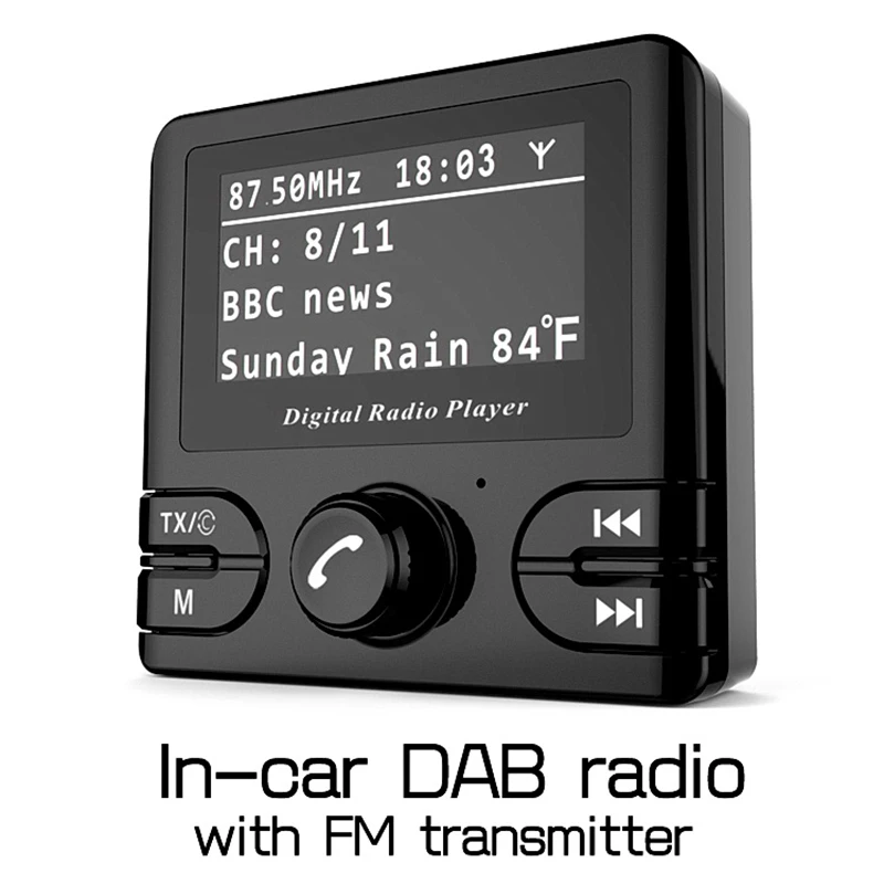 Автомобильный цифровой DAB/DAB+ радиоприемник аудио адаптер беспроводной fm-передатчик и Bluetooth Hands-Free DAB+ тюнер включает Anten