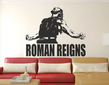 Superstar Wrestlers Vinyl Wall Stickers Roman Reigns Wall Decal Home Decor Boys Teens Room High Quality