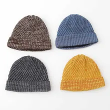 Высокое качество Skullies Beanies унисекс вязаный берет уличная Полосатая Шерсть флис теплый толстый зимний купол пара шапки