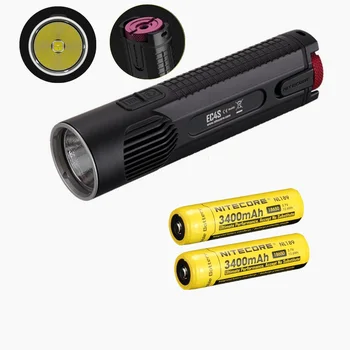 

Nitecore EC4S die-case unibody Flashlight with 2 pcs nitecore NL189 18650 3400mah battery 2150 lumens XHP50 LED Waterproof