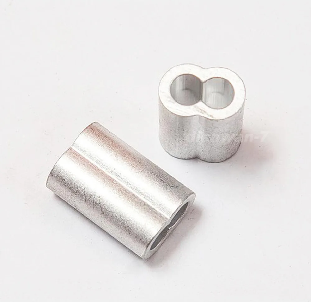 M4 알루미늄 크림 핑 루프 슬리브 케이블 크림프 200pcs