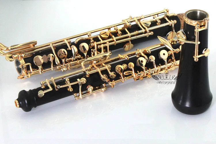 

Musical Instrument Ebony Wood Gold Key Semi Automatic Oboe