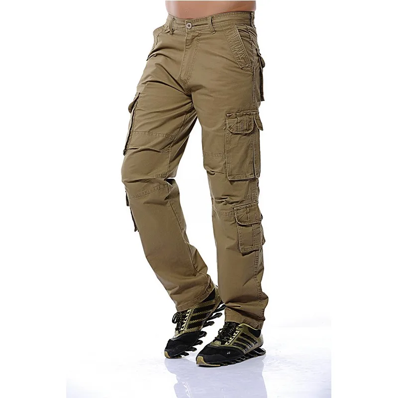 Мужские повседневные брюки карго стильные модные свободные армейские мульти-карманные тактические комбинезоны рабочая одежда брюки