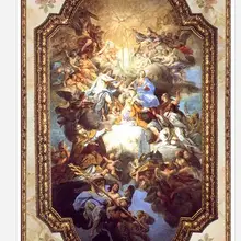 Индивидуальные 3d фото обои 3d потолочные обои фрески в стиле рококо потолочные фрески zenith потолочные фрески 3d обои для комнаты