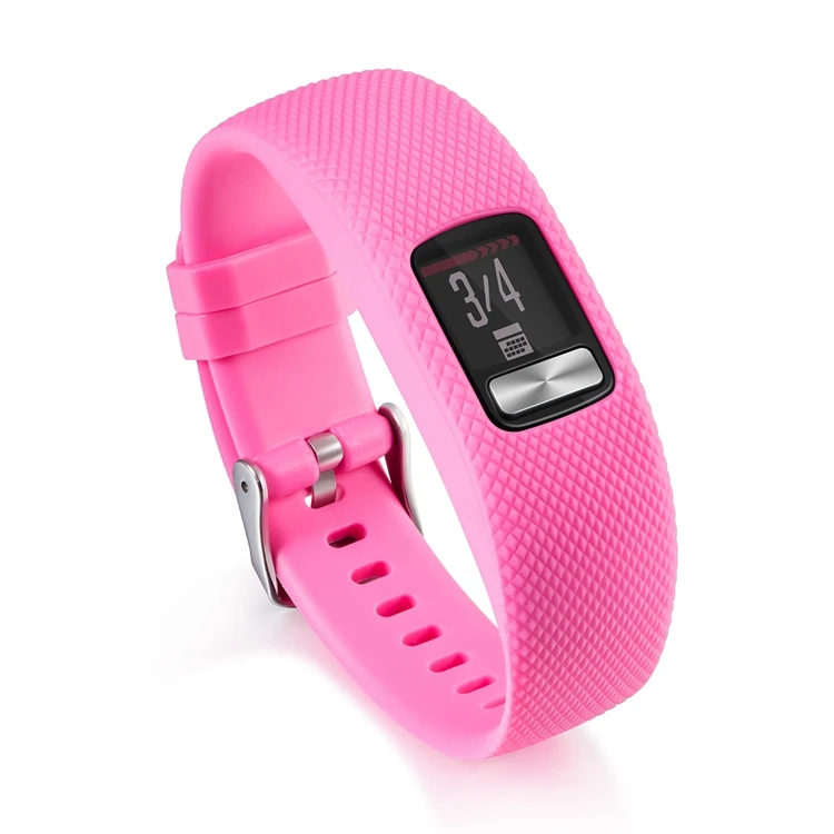 XBERSTAR силиконовый ремешок на запястье для Garmin VivoFit 4 фитнес-трекер Смарт-часы замена часы браслет - Цвет: Pink