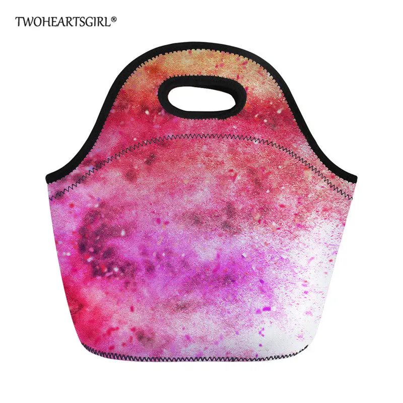 Twoheartsgirl красочные сумки для обедов для женщин теплоизоляционные сумка для детей непромокаемая еда сумка Пикник сумки крышка бутылки - Цвет: CC4051Z20