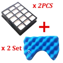 Filtres Hepa pour aspirateur Samsung série SC6520/30/40/50/60/70/80, 2 pièces, filtre anti-poussière, éponge bleue