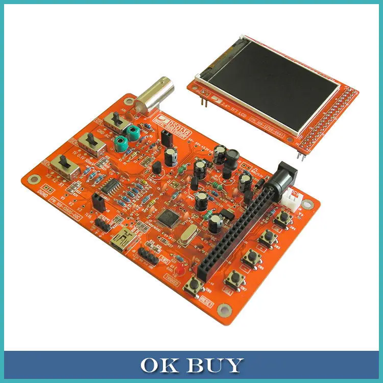 

DSO138 2.4" TFT LCD Digital Oscilloscope Kit DIY Parts STM32 1Msps with Probe