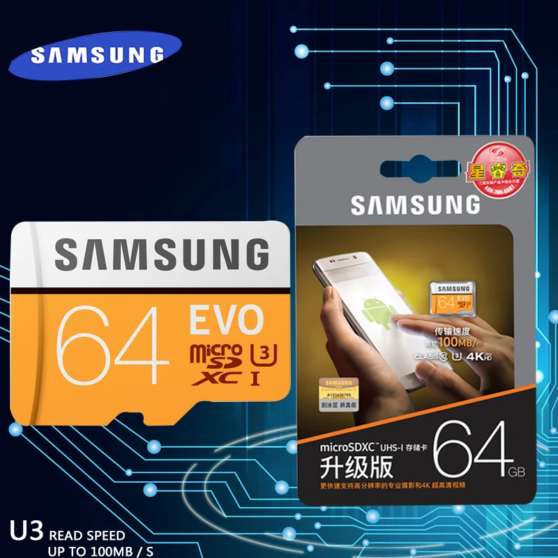 Дешевый Samsung новый evo карты памяти 16 ГБ 32 ГБ sdhc 64 ГБ 128 ГБ 256 ГБ sdxc tf флэш карты micro sd карты uhs i class10 c10 u3 бесплатная доставка
