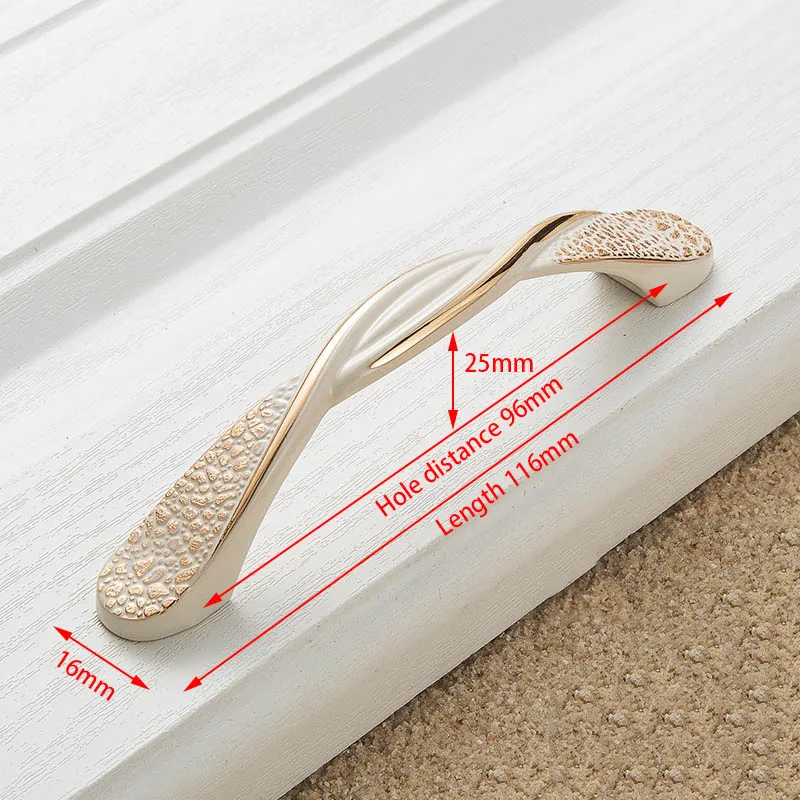3001Y-min KAK Zinc Aolly Ivory White Cabinet Handles Kitchen Cupboard Door Pulls Drawer Knobs European Fashion Furniture