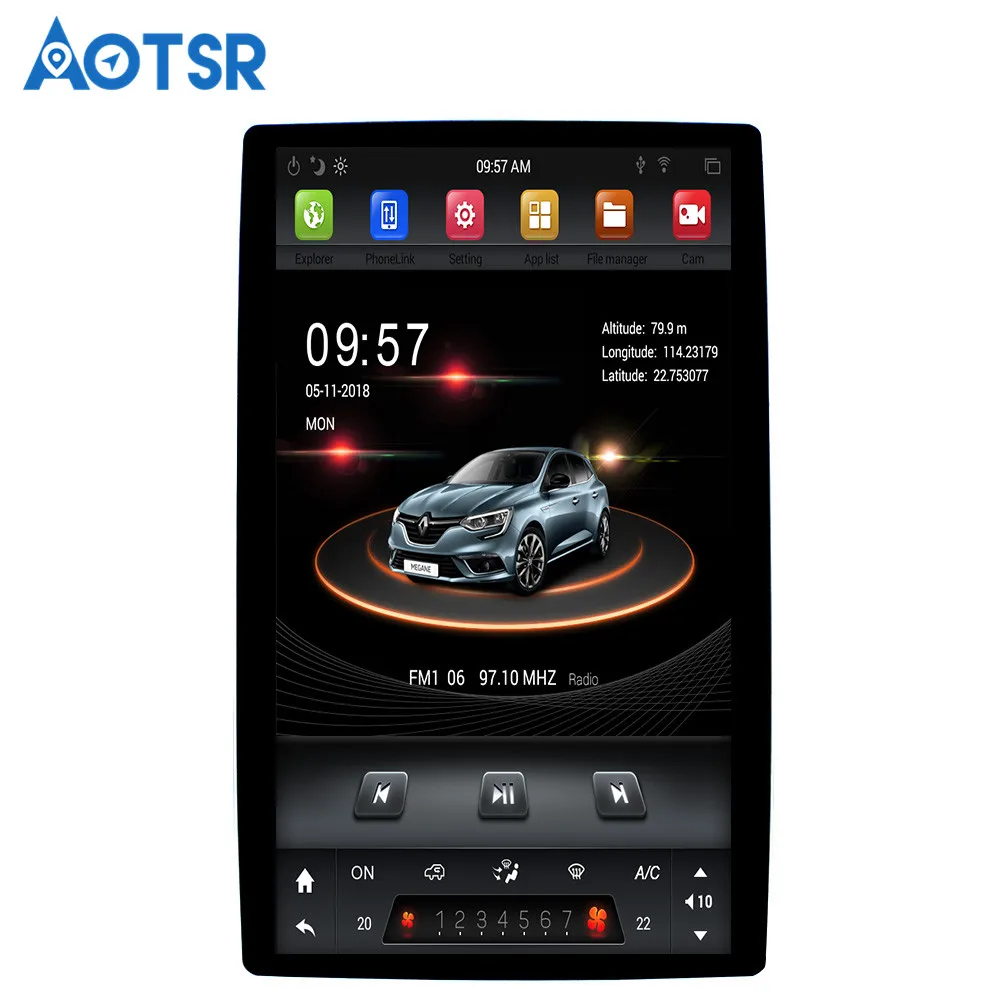 Discount 12.8" Tesla Android 8.1 4+32GB universal car radio player No DVD player For Toyota / Nissan / Suzuki / Lexus GPS Navigation WiFi 2