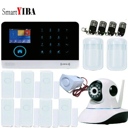 SmartYIBA 3g приложение дом безопасности личного жилого дома дверь детектор движения Wi-Fi SMS GPRS Сигнализация Камера защиты