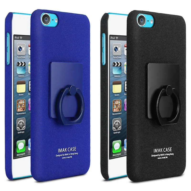 

sFor Apple iPod Touch 6 Case IMAK Frosted Plastic Back Cover Case For Apple iPod Touch 6 With Ring Stand Function Free Film