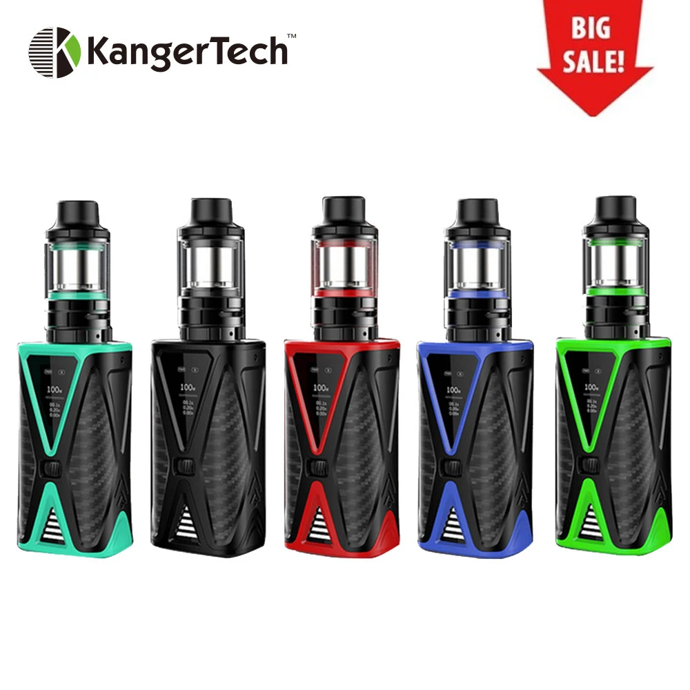 

Original Kangertech Spider Kit 200W Built-in 4200mAh Battery with 2ml FIVE 6 Mini Tank Top Filling vape kit vs IKuun I200