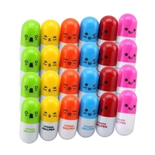 240 шт. витамин таблетки Шариковая ручка-Новинка выдвижной небольшой подарок шариковая ручка с улыбающимся лицом, стильная футболка с изображением персонажей видеоигр со смайликами