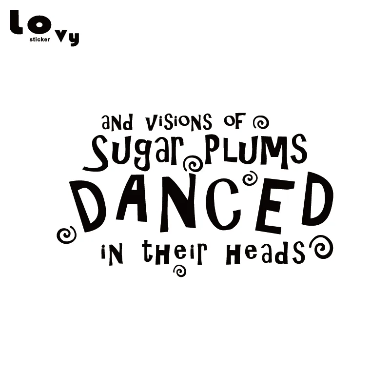 Christmas Vinyl Wall Sticker Visions Of Sugar Plums Danced In Their
