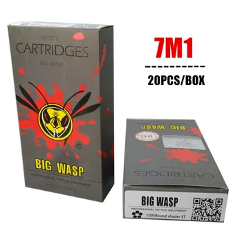 

BIG WASP Gray Disposable Needle Cartridge 7 Single Stack Magnum (1007M1) 20Pcs/Box