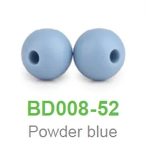 52 Powder Blue Chengkai 100 шт 12 мм Силиконовые Бусины DIY детское кольцо для соски цепь для кормления сенсорные ювелирные изделия игрушка Бисер для изготовления аксессуаров - Цвет: 52 Powder Blue