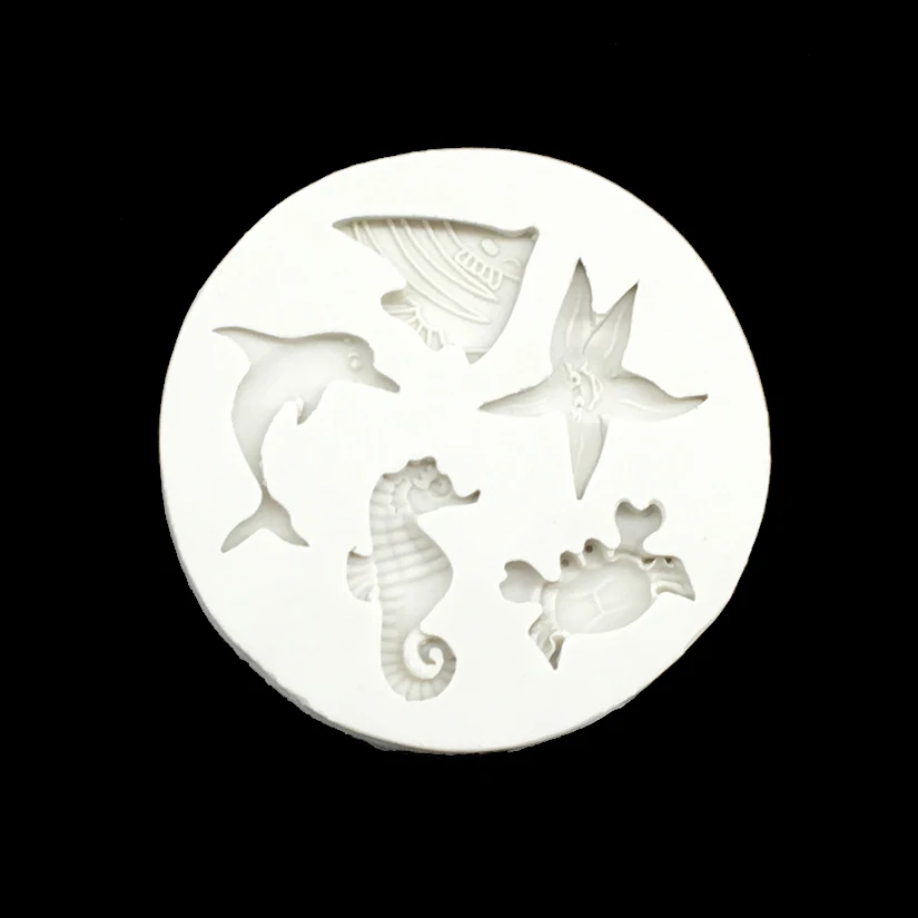 

Marine Animals Shapes Silicone Sugarcraft Moulds, Fondant Cake Decorating Tools, Silicone Soap Moulds