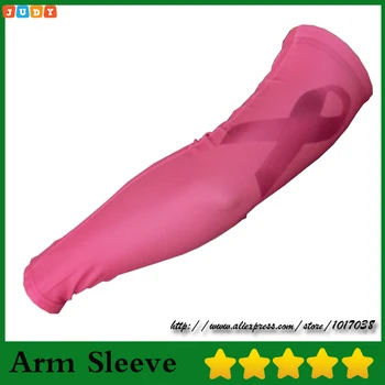 

2016 USA cancer Breast Ribbon Elite Arm Sleeve Baseball Softball Sport Arm Sleeve 128pcs Different color 7 Size in stock